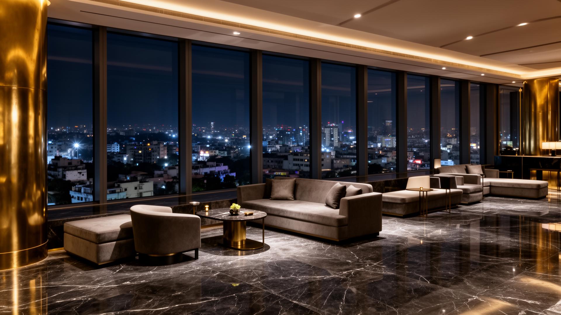 Premium sky lounge interior