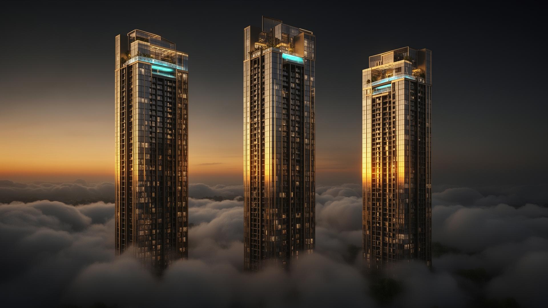 The Trilight ultra-luxury sky mansions in Kokapet, Hyderabad